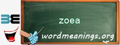 WordMeaning blackboard for zoea